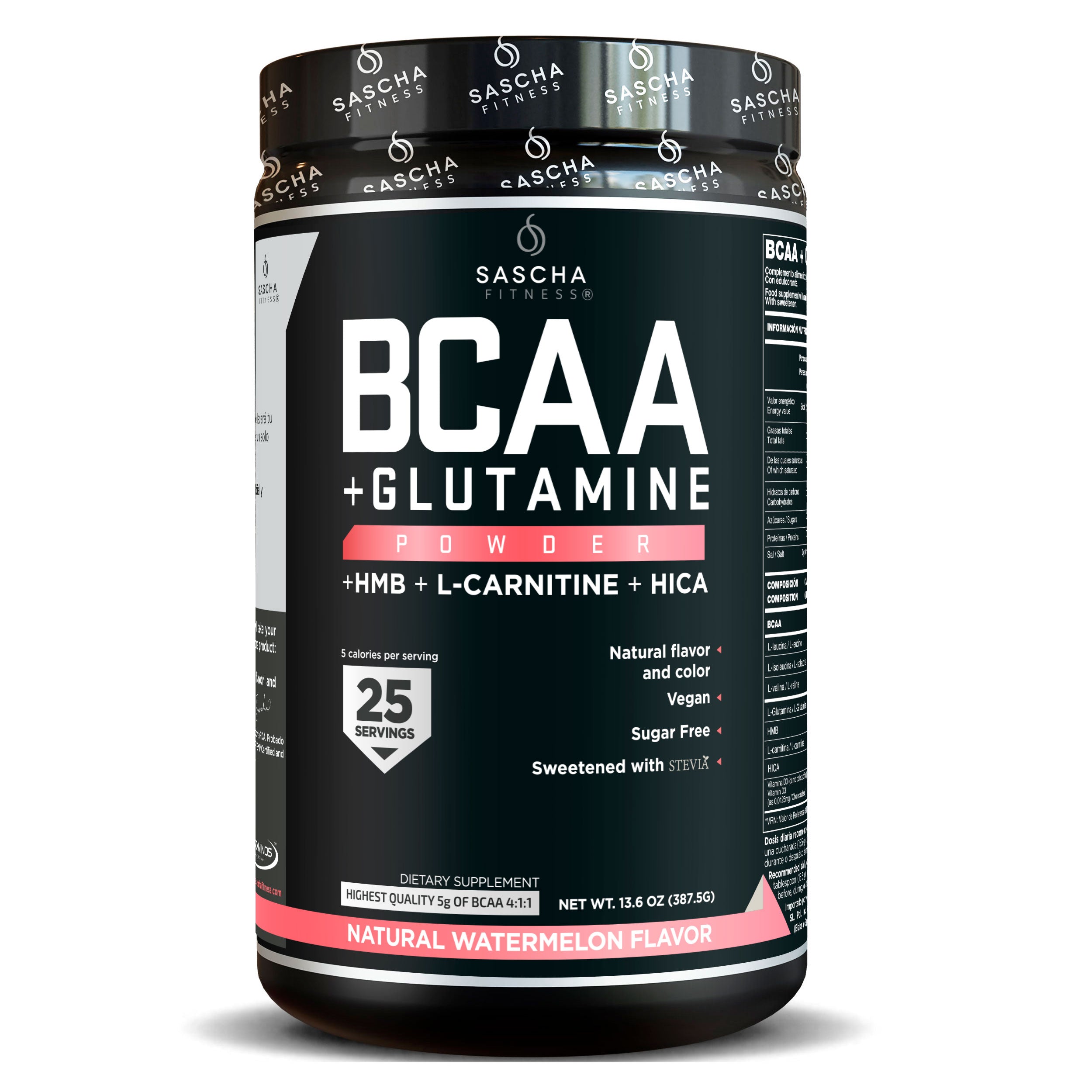 BCAA + Glutamina sabor Sandía - Sascha Fitness España