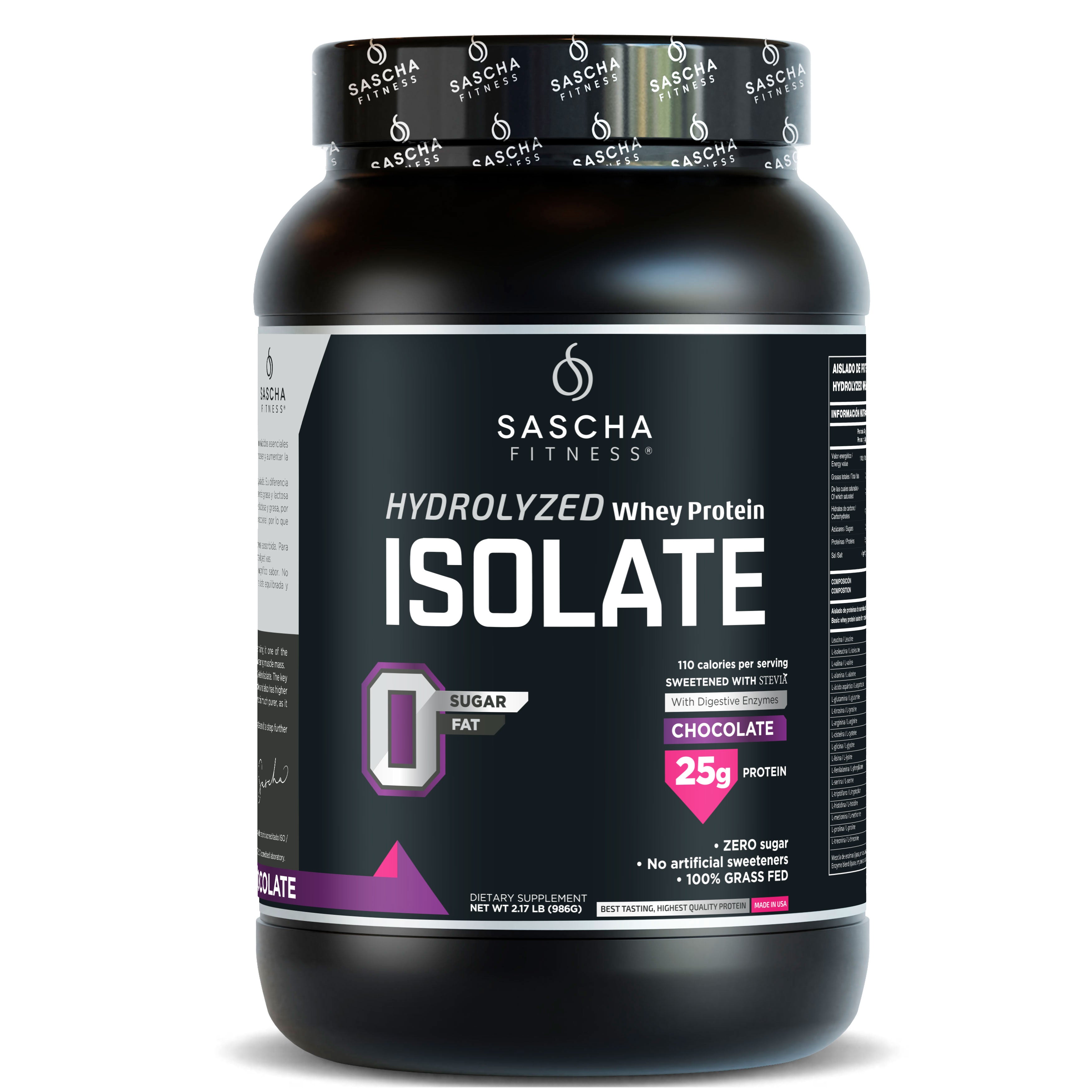 Proteína Whey Hidrolizada y Aislada sabor Chocolate - Sascha Fitness España