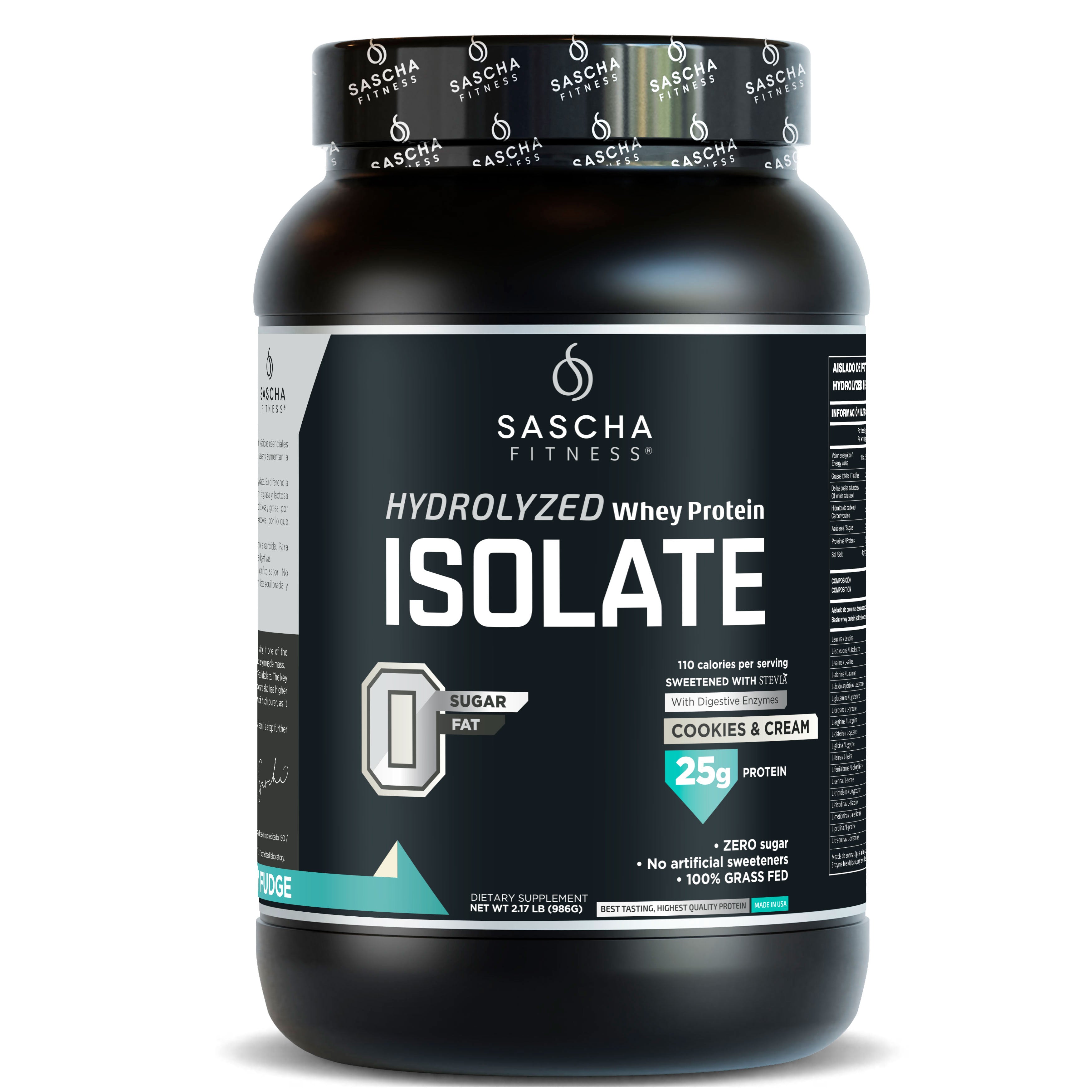 Proteína Whey Hidrolizada y Aislada sabor Cookies (986 g)