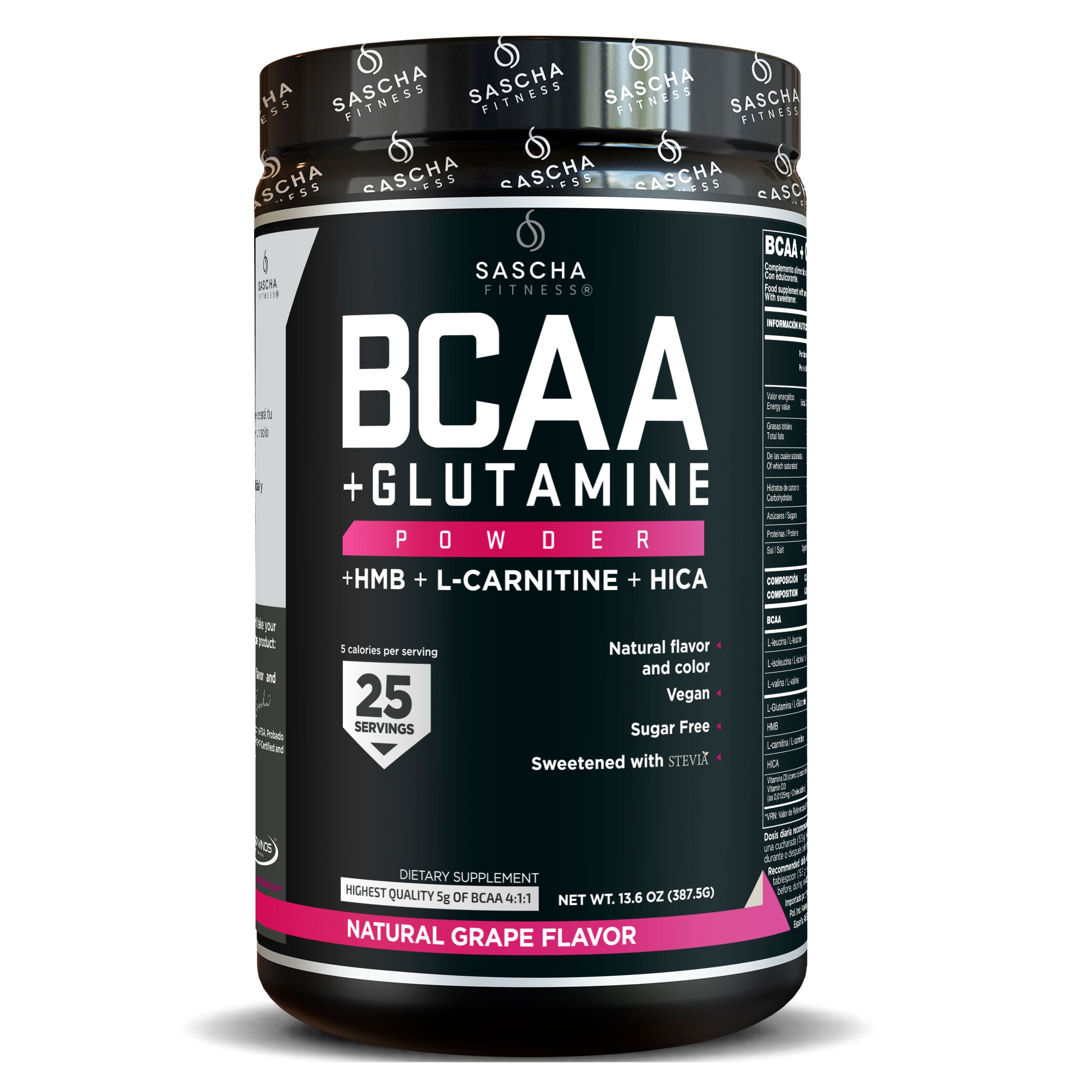 BCAA + Glutamina sabor Uva - Sascha Fitness España