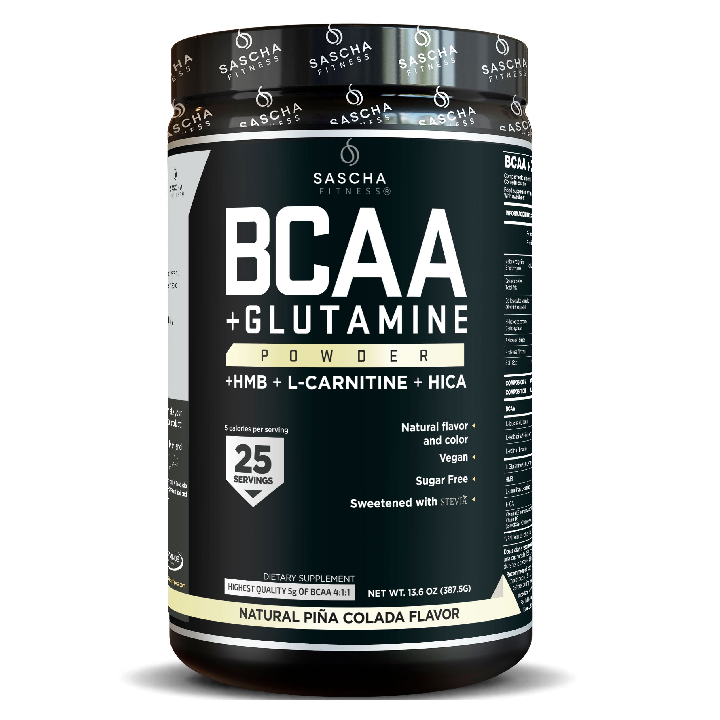 BCAA + Glutamina sabor Piña Colada - Sascha Fitness España