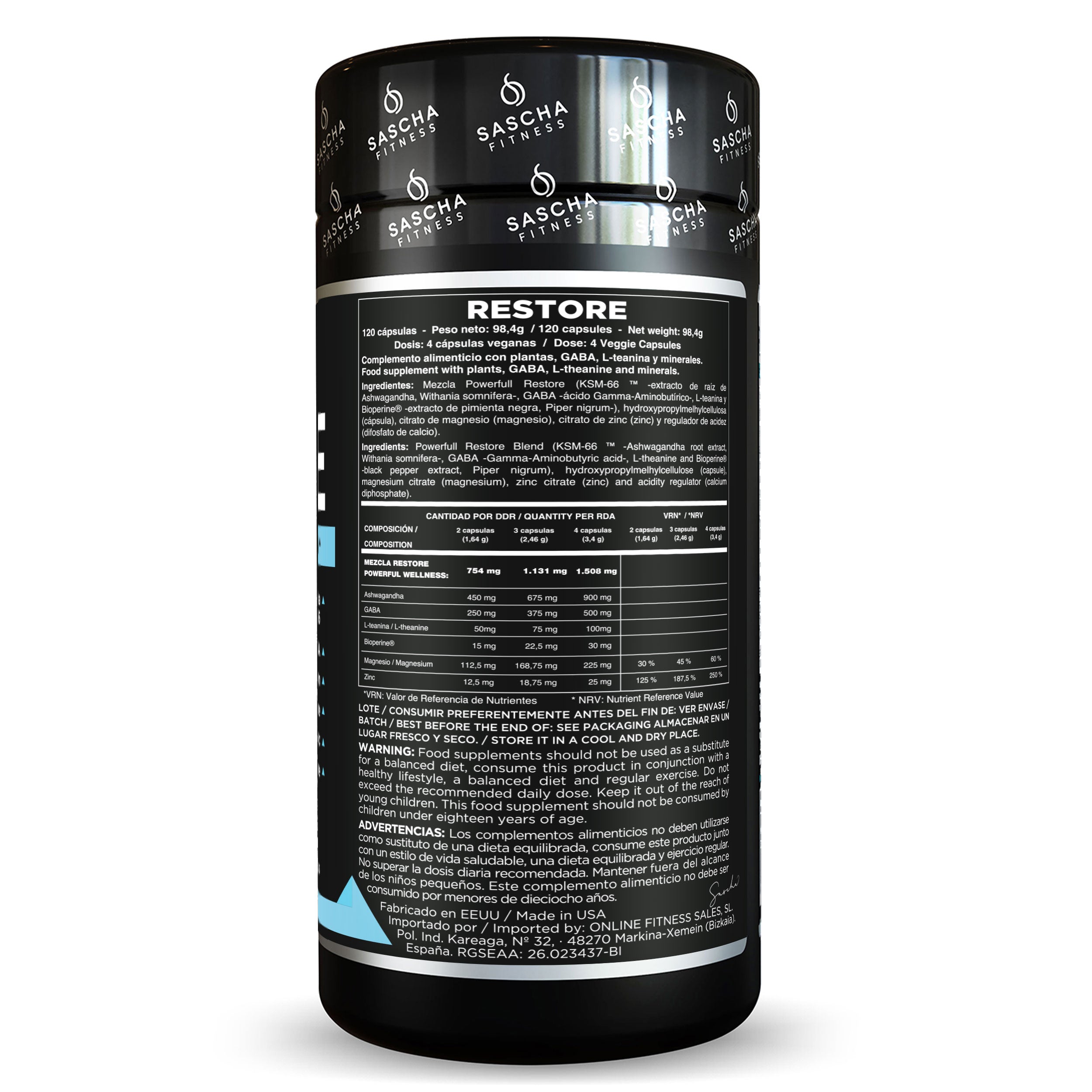 Restore Cortisol Night Support - 120 capsules