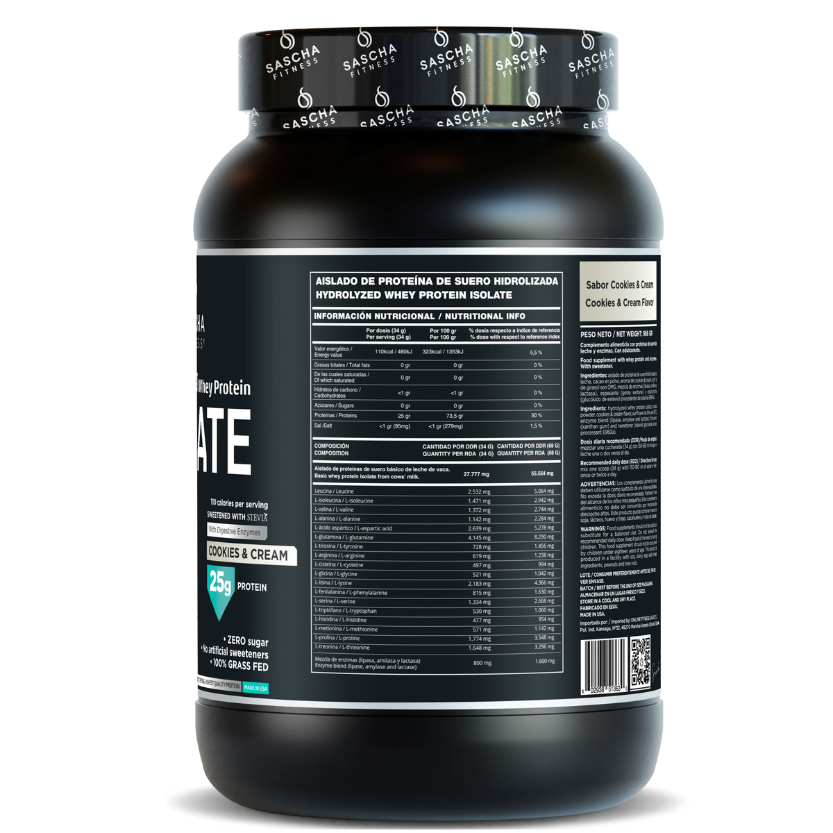Hydrolyzed and Isolated Whey Protein Cookies Flavor (986 g)