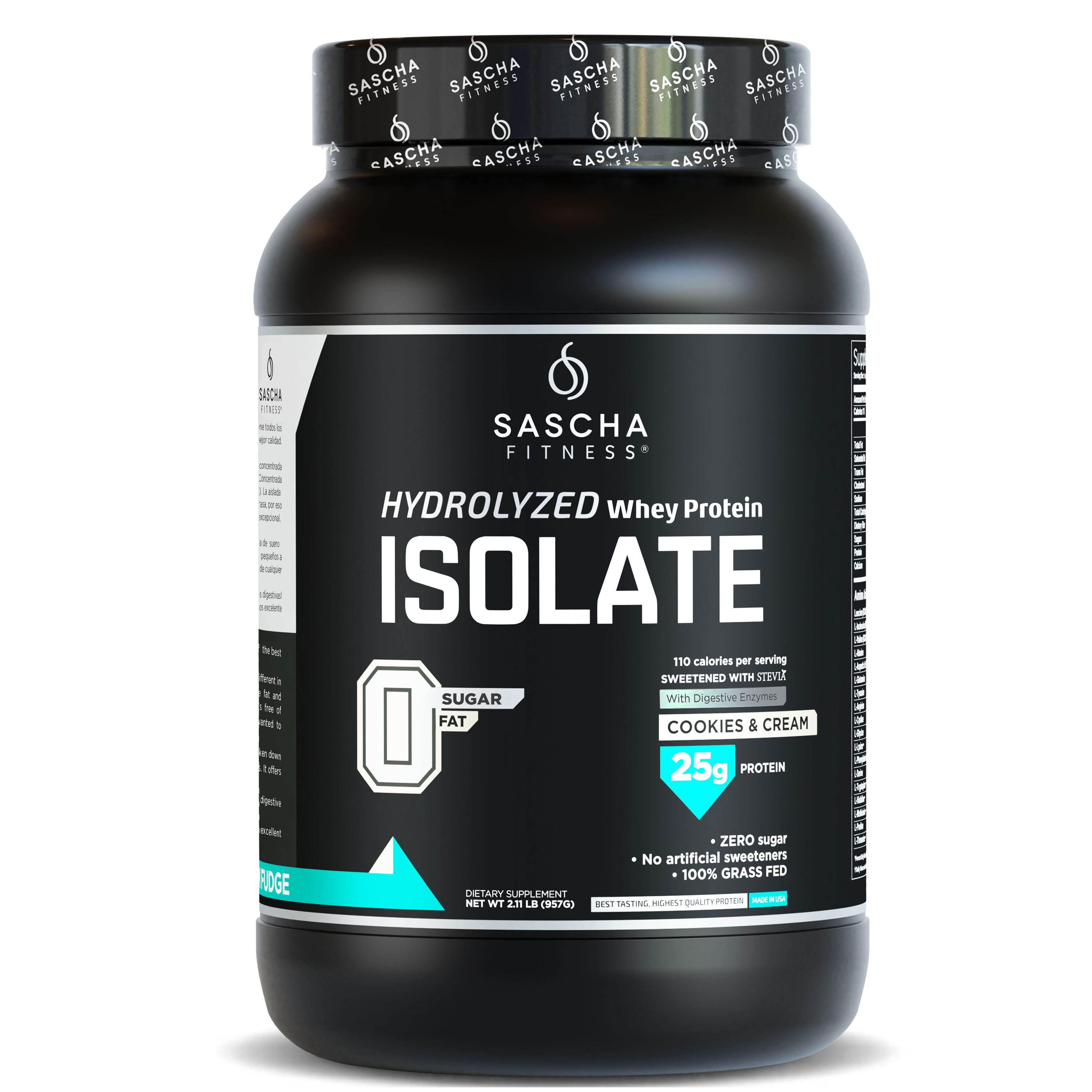 Proteína Whey sabor Cookies - Sascha Fitness España