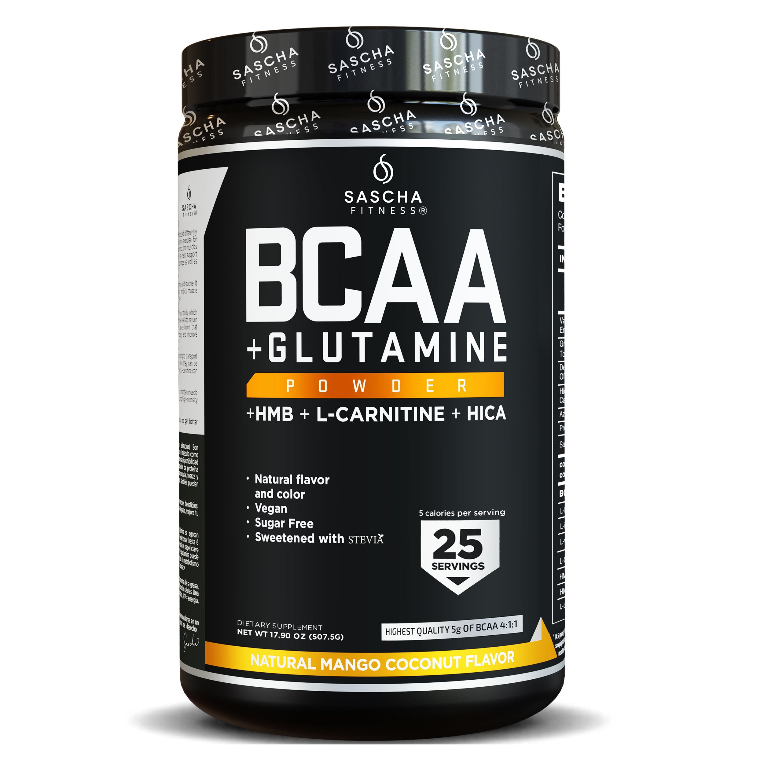 BCAA + Glutamina sabor Mango Coco - Sascha Fitness España