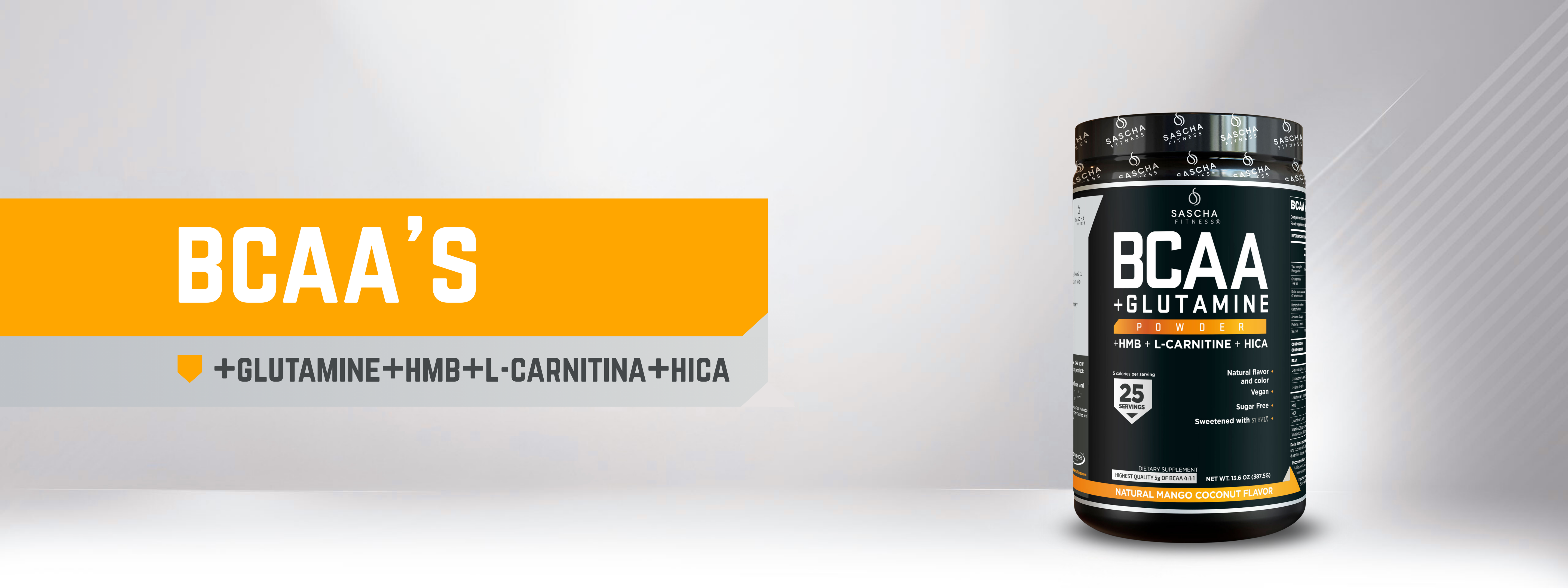 BCAA + glutamina + HMB + L-Carnitina + HICA